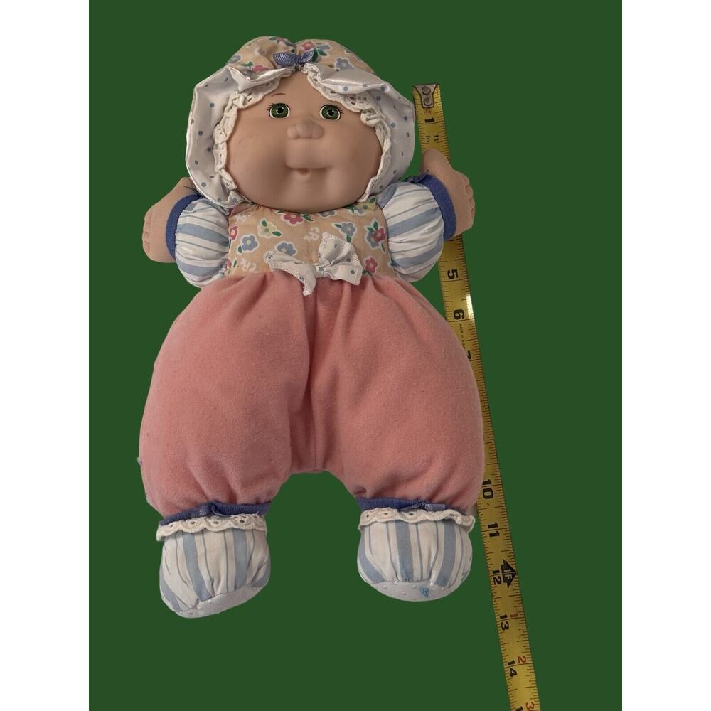 1995 Cabbage Patch Kids Babyland Doll Pink Soft Body Rattles Dimples 12"